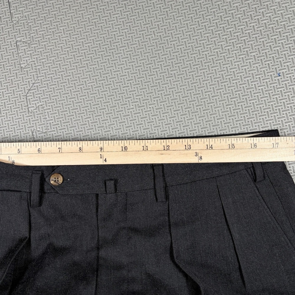 Paul Stuart Dress Men Pants Trousers Flannel Wool Pleated Cuffed Old Money 34x35 - Picture 8 of 10